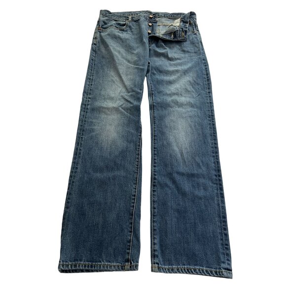 The Hundreds Emrboidered Back Pockets Straight Leg Jeans in Blue - Picture 1 of 5